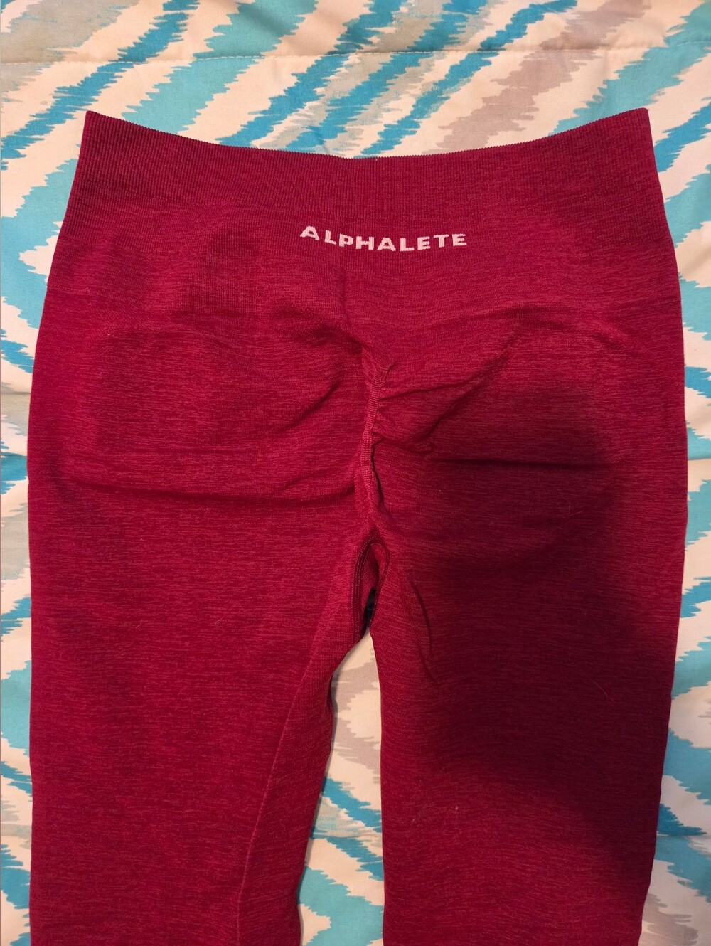 Alphalete Women's Red Seamless High-Rise Leggings